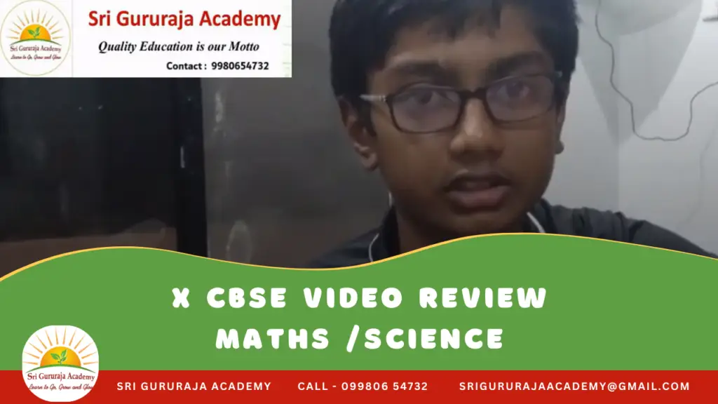 Chirag K, X CBSE Case Study | Sri Gururaja Academy  Vajarahalli, Bengaluru